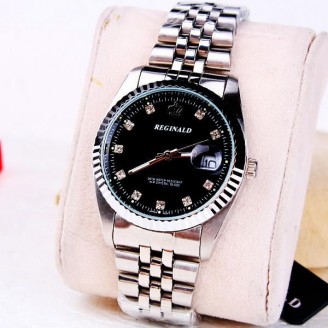 Reginald Men Watch SS Black Stone