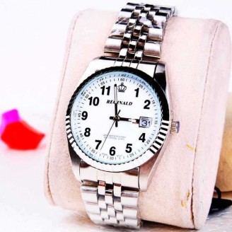 Reginald Men Watch SS White Number