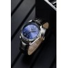 Jam Tangan Tawaf Lelaki Sport Fluted SS 38 Bdazzled Blue Leather Black