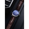 Jam Tangan Tawaf Lelaki Sport Fluted SS 38 Bdazzled Blue Leather Brown