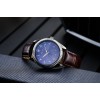 Jam Tangan Tawaf Lelaki Sport Fluted SS 38 Bdazzled Blue Leather Brown