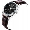 Jam Tangan Tawaf Lelaki Sport Fluted SS 38 Black Leather Brown