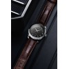 Jam Tangan Tawaf Lelaki Sport Fluted SS 38 Black Leather Brown
