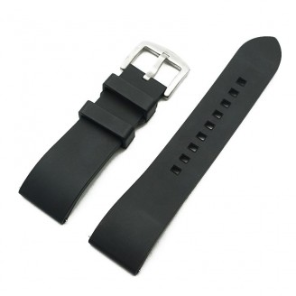 FKM Rubber Strap Straight End Black