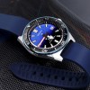 FKM Rubber Strap Straight End Blue