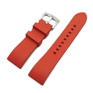 FKM Rubber Strap Straight End Red